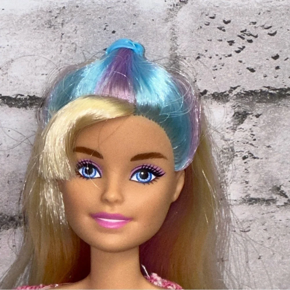 Barbie Totally Hair Fashion Doll HCM88 Long Hair Blonde Blue Purple Restyled